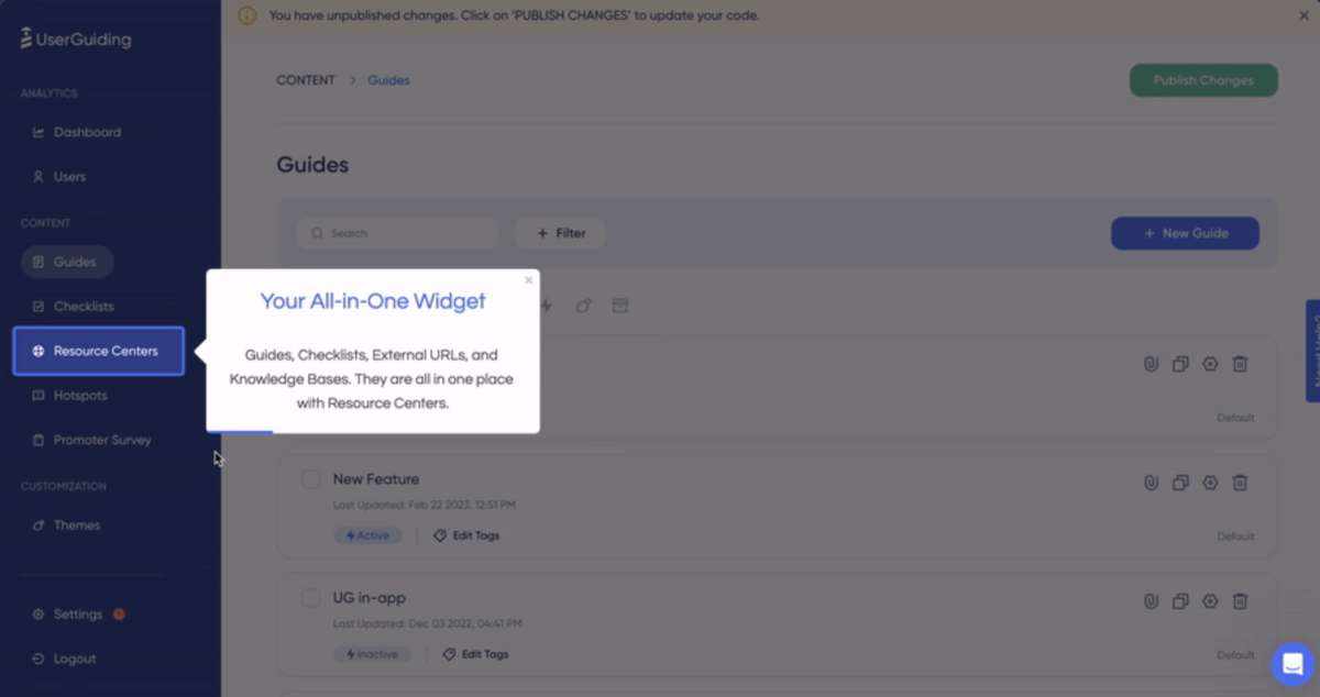 UserGuiding’s Interactive Product Tour.