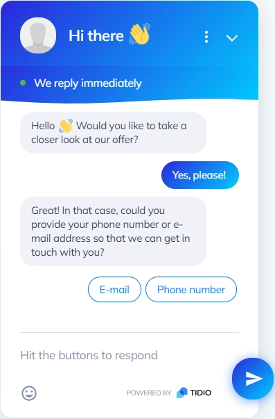 Tidio screenshot