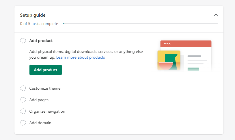 shopify onboarding wizard