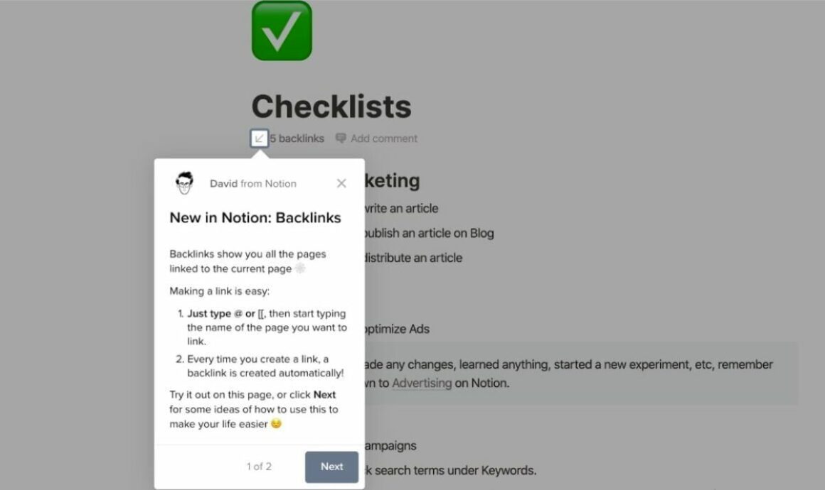 notion in app notifications example
