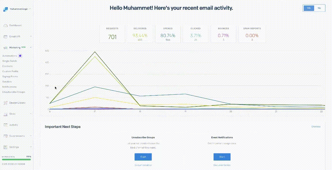 SendGrid uses a hotspot for new feature announcements