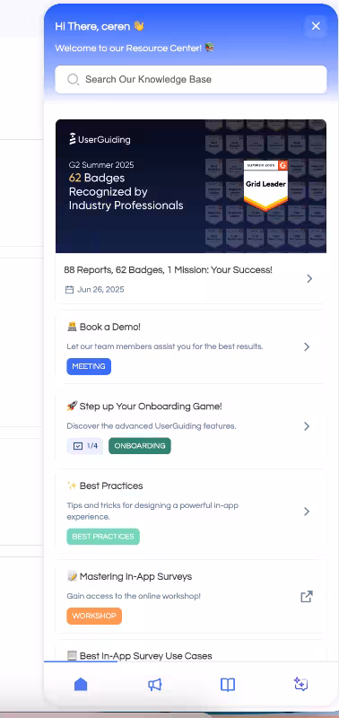UserGuiding’s resource center