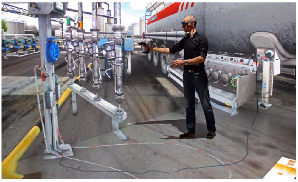 Uma simulação de segurança baseada em VR de exemplo