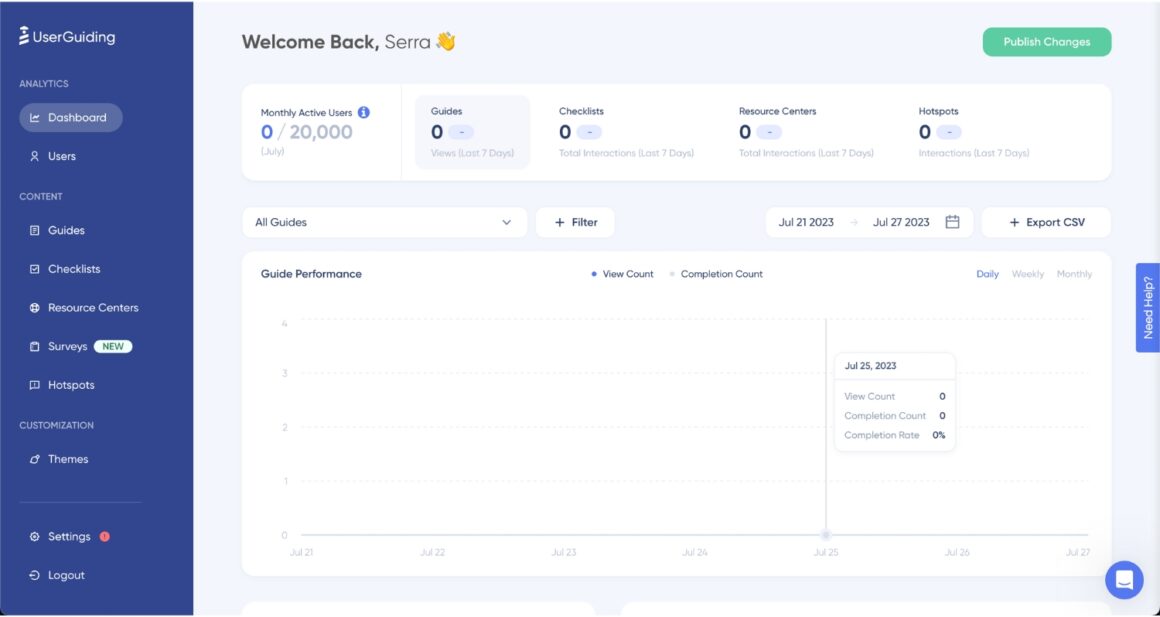interactive user manual analytics userguiding