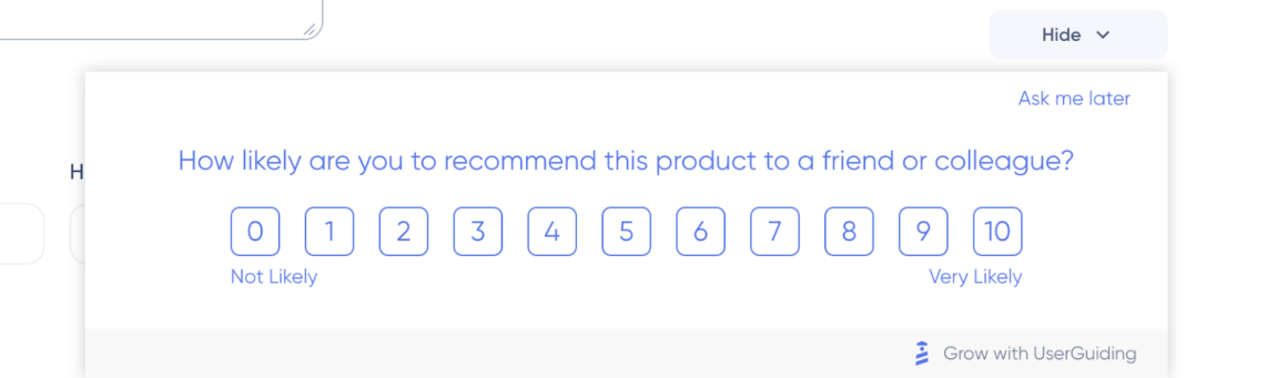userguiding nps survey
