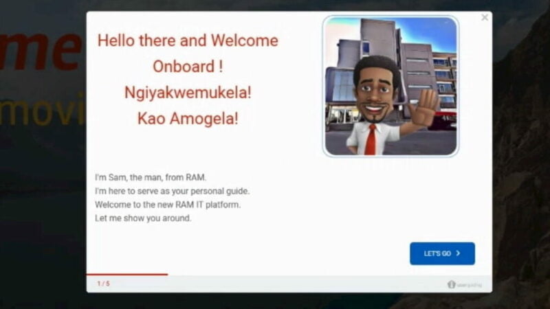 boas-vindas do onboarding da ram