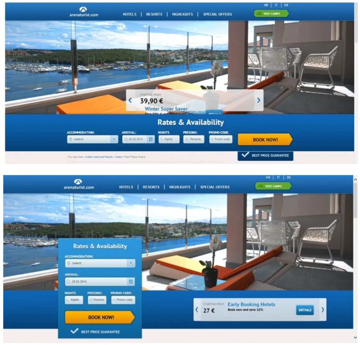 website engagement arenaturist ab testing