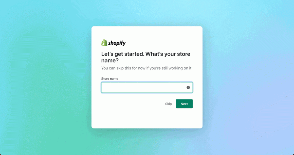 shopify signup seller onboarding