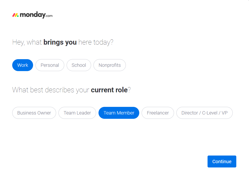 monday.com crm onboarding example