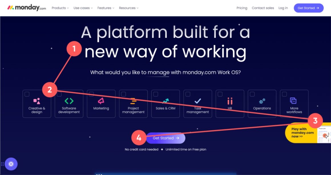 welcome page monday com