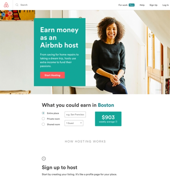 welcome page examples airbnb