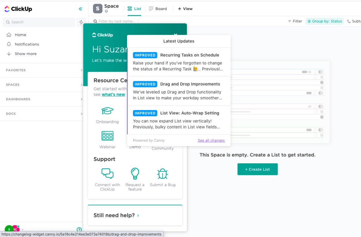 bad user onboarding experiences clickup