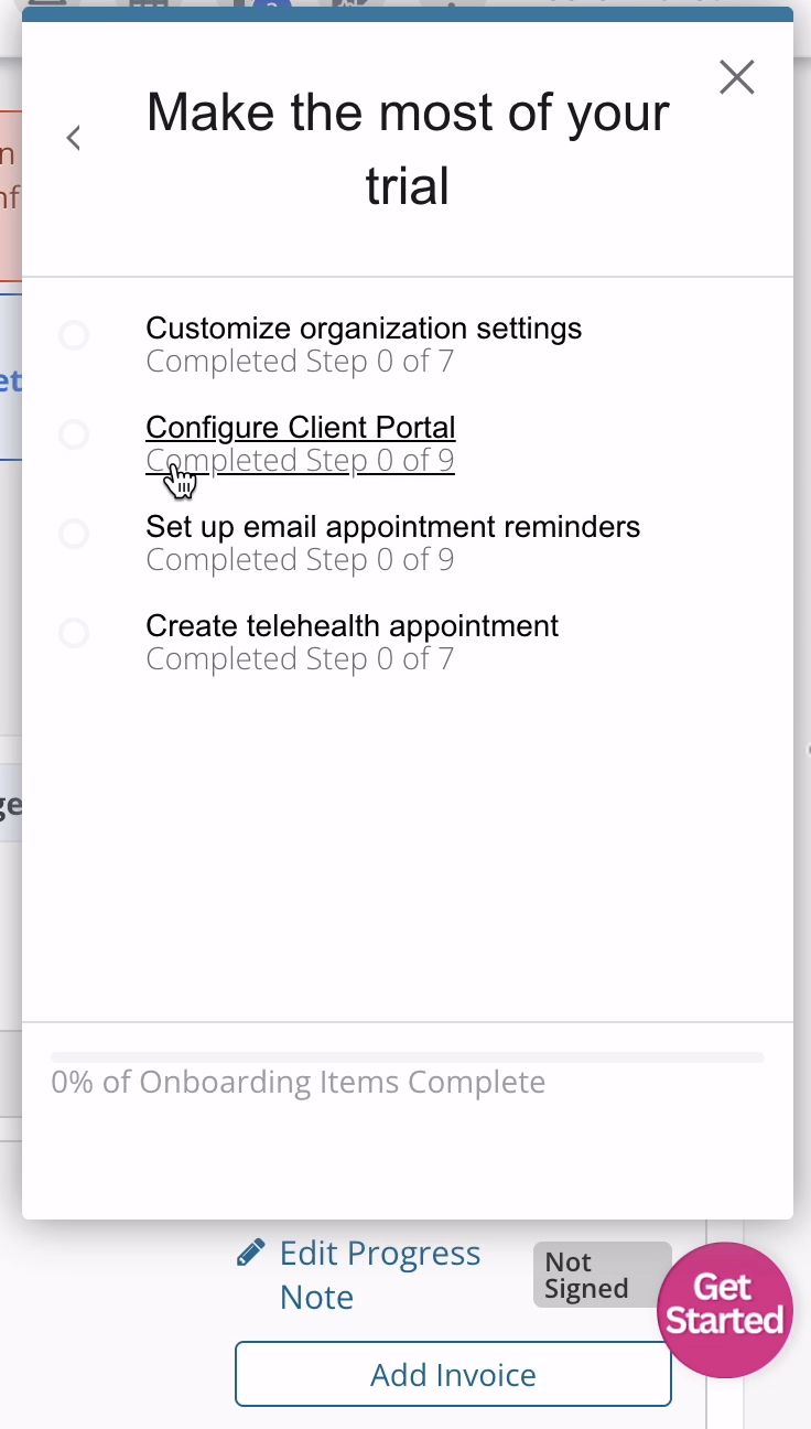 Ensora Health’s onboarding checklist for more advanced features.