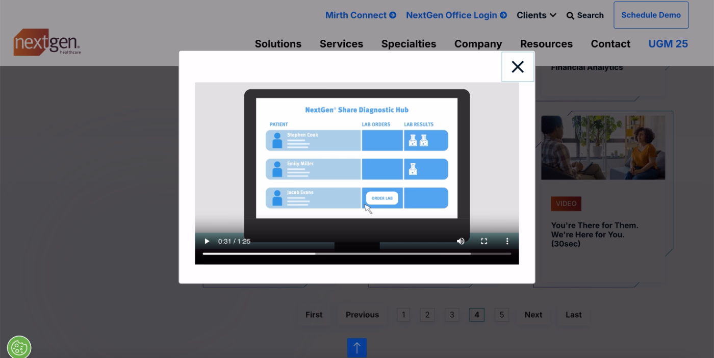 An example video from the personalized demo experience.