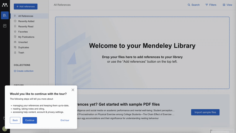 Mendeley’s advanced tutorial.