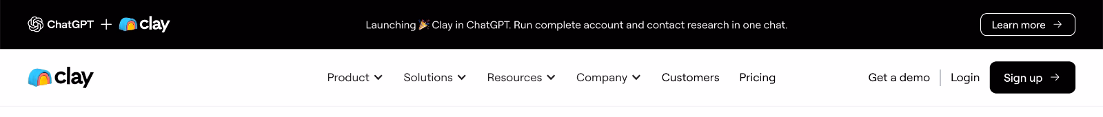 Clay + ChatGPT banner.