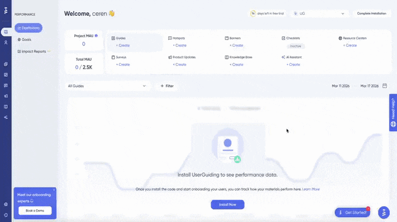 UserGuiding setup guide for non-technical users.