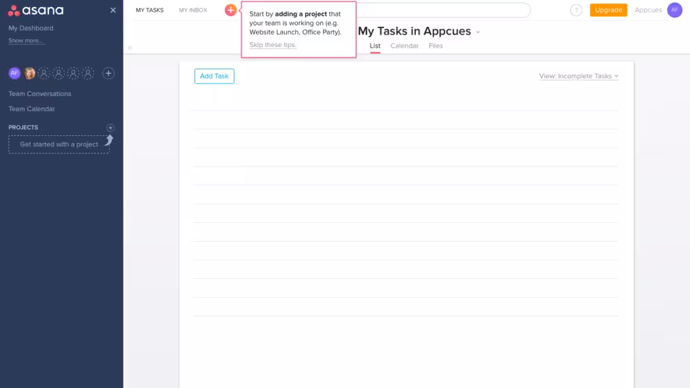 New feature rollout in Asana