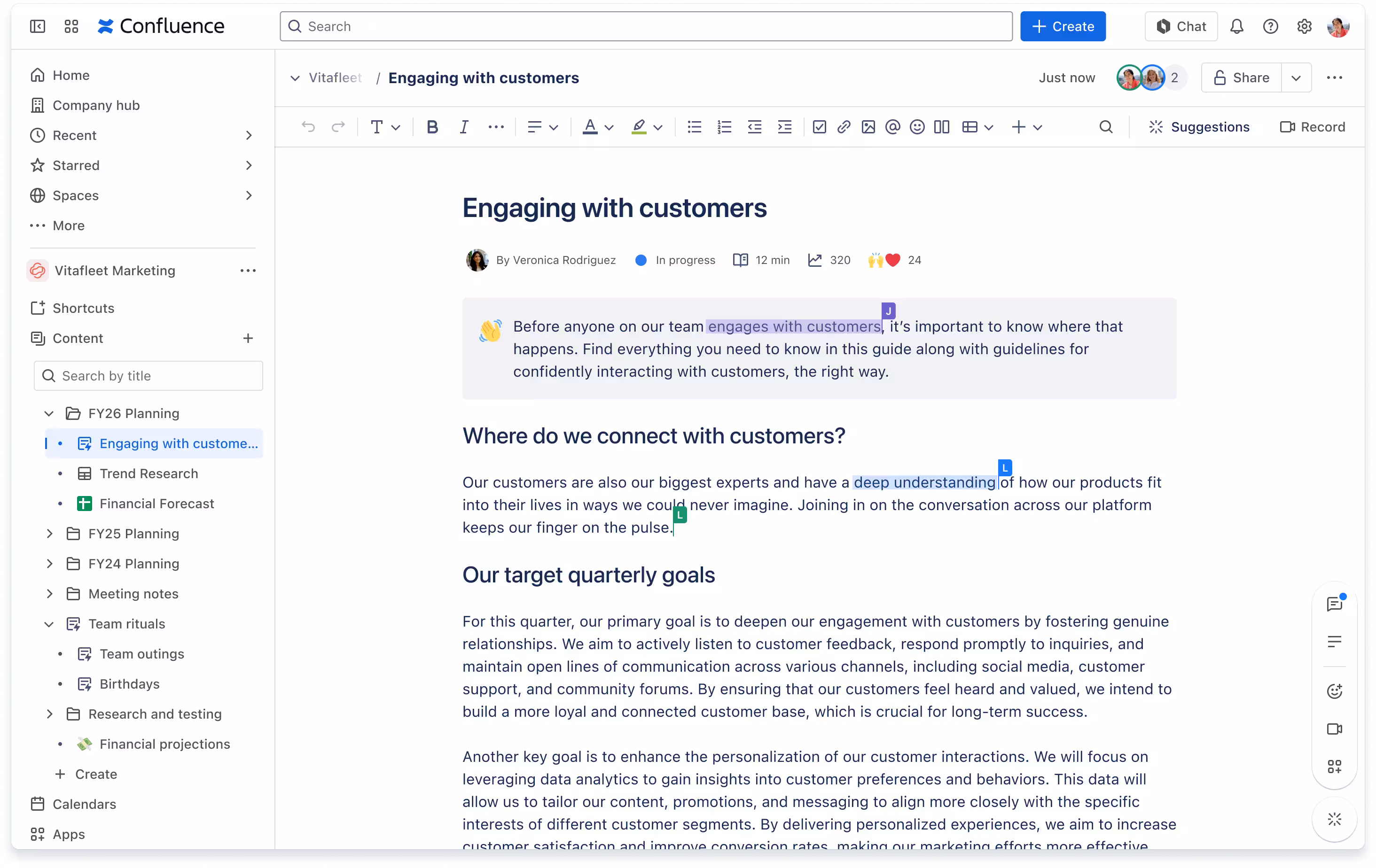 Live docs for collaboration