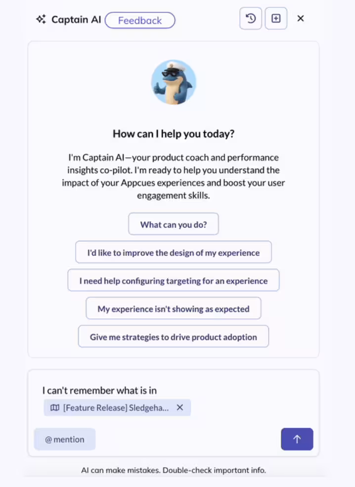 Captain AI, Appcues’ AI Copilot.