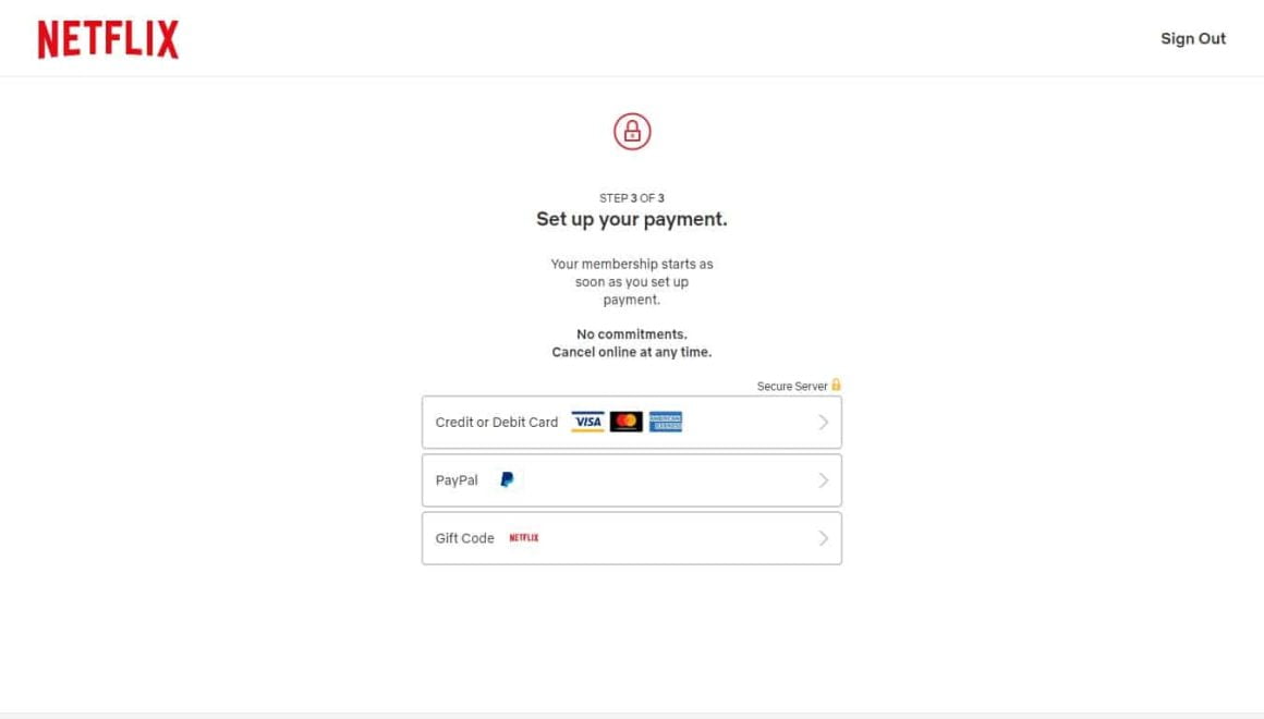 exemplos de onboarding b2c netflix 1