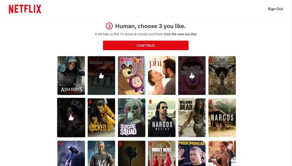 exemplos de onboarding b2c netflix 2