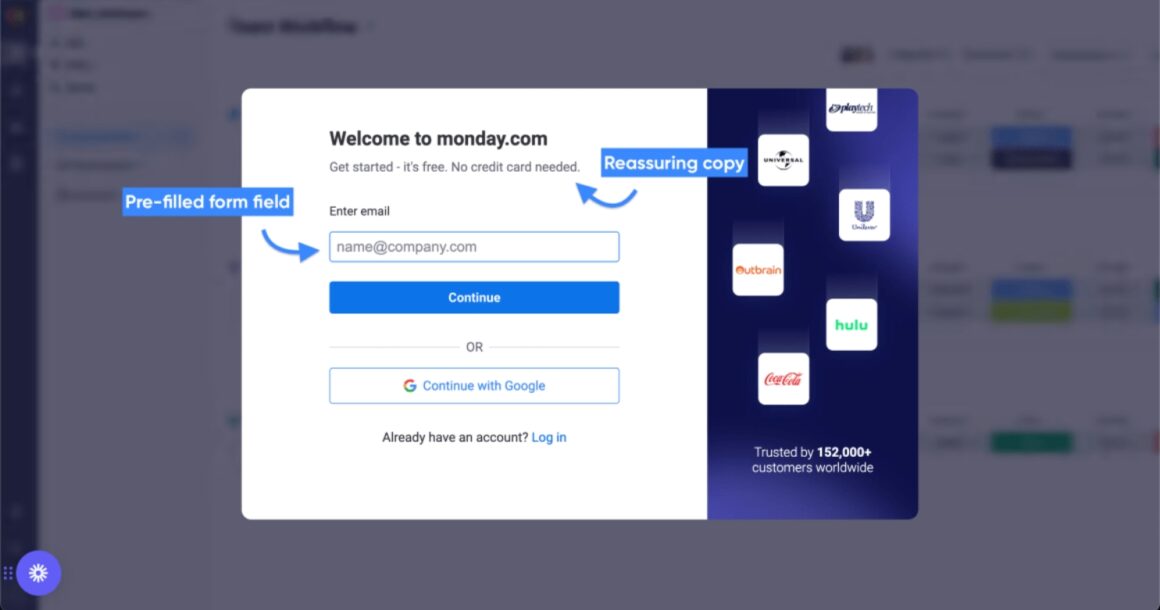 first time user experience monday com