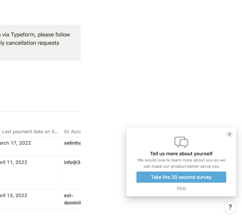 exemple onboarding de site web notion