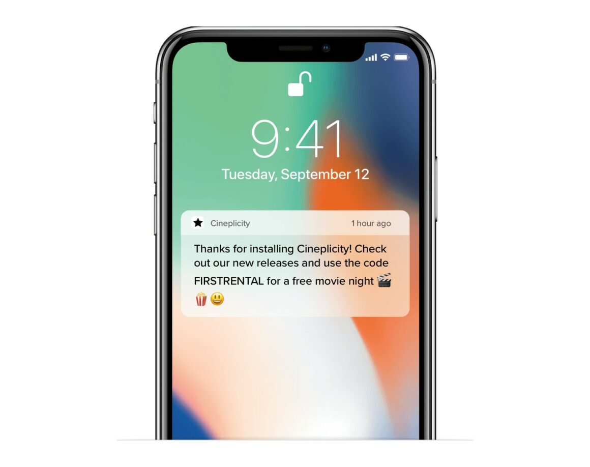 exemplo de notificação push