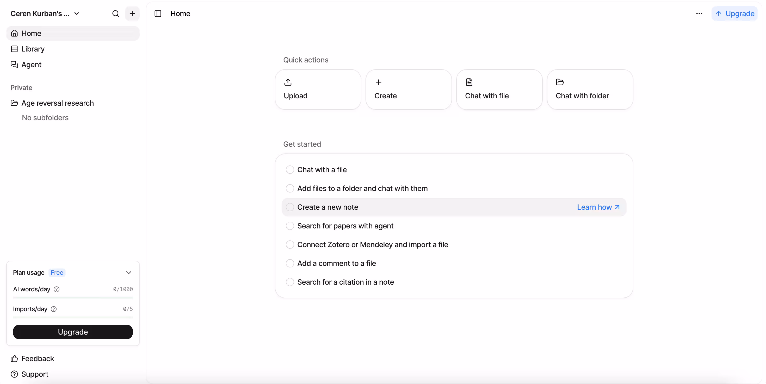 Anara’s onboarding checklist.