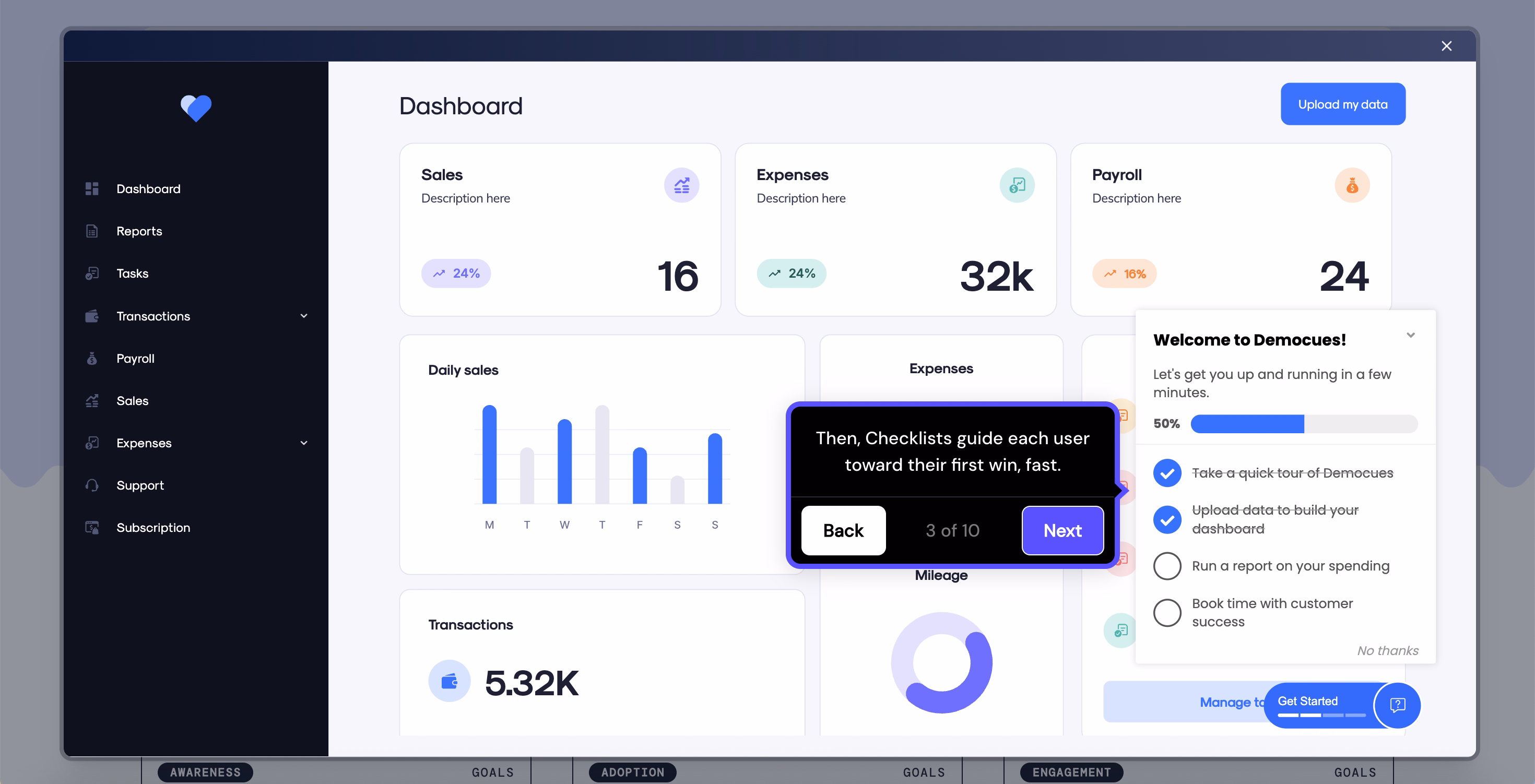 Inside Appcues’ dashboard.