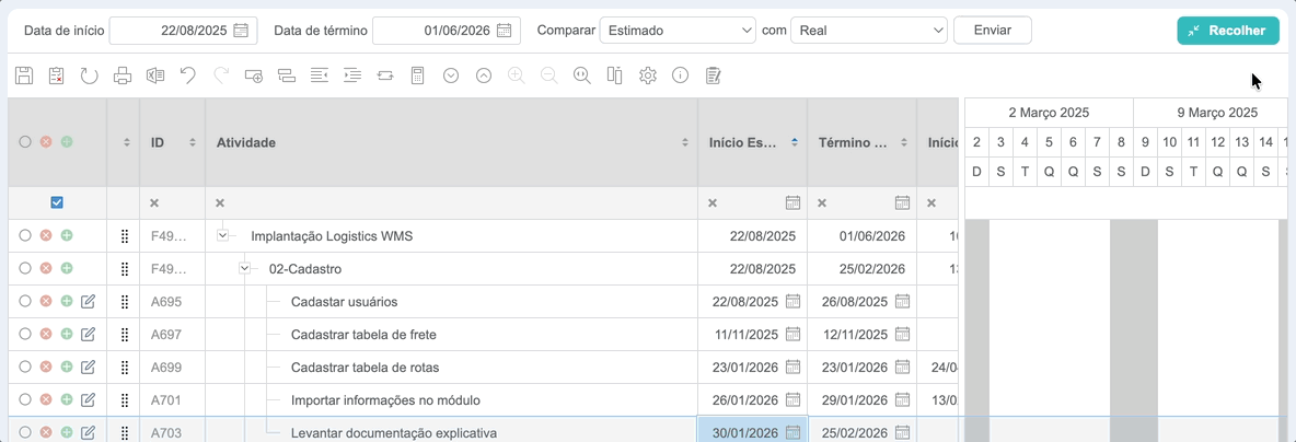 Artia uses Gantt-view for its roadmap.