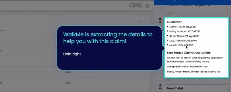 An example tooltip from the WalkMe Challenge.