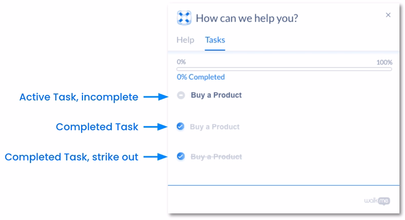 WalkMe Onboarding Tasks.