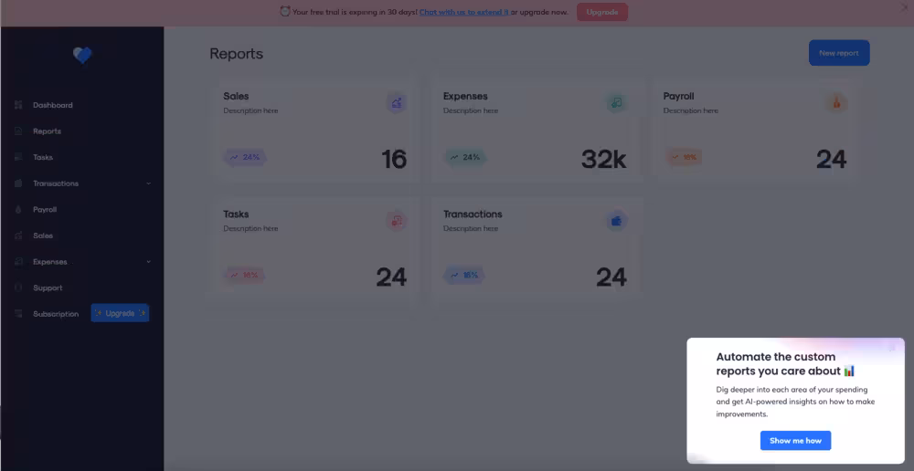 Slideout example in Appcues