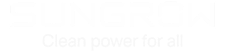 SUNGROW company logo with the tagline Clean power for all.