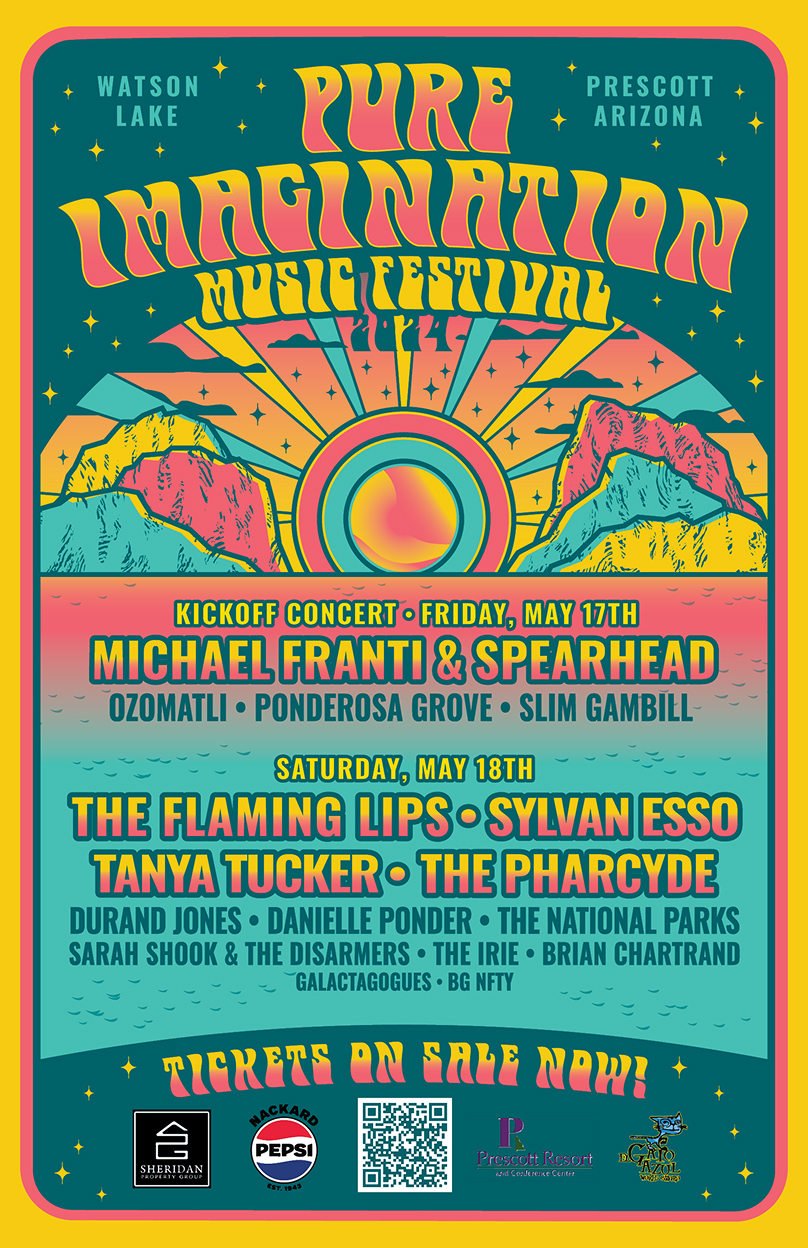 Artist lineup poster for Pure Imagination 2024