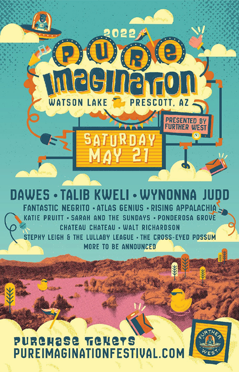 Artist lineup poster for Pure Imagination 2022