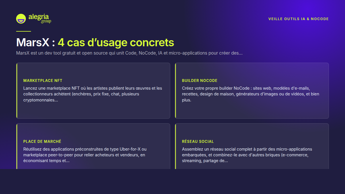 MarsX : redéfinissez le développement logiciel en réunissant Code, NoCode et IA.