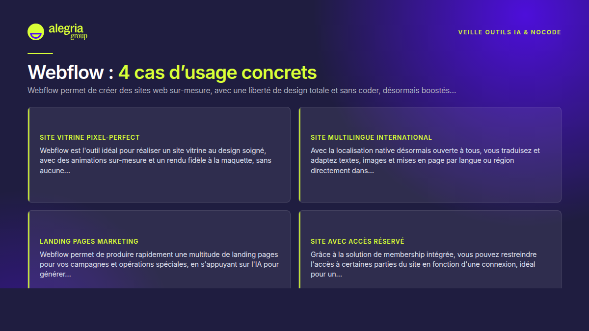 Webflow : la plateforme visuelle et IA-native pour concevoir des sites web pixel-perfect sans coder