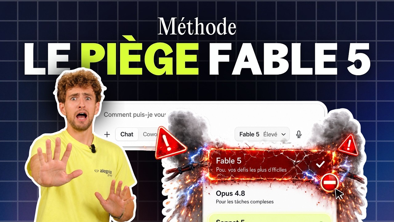 Miniature de la vidéo YouTube : N'utilise PAS Fable 5 (ni GPT 5.6) : voici la BONNE façon de choisir ton IA en 2026