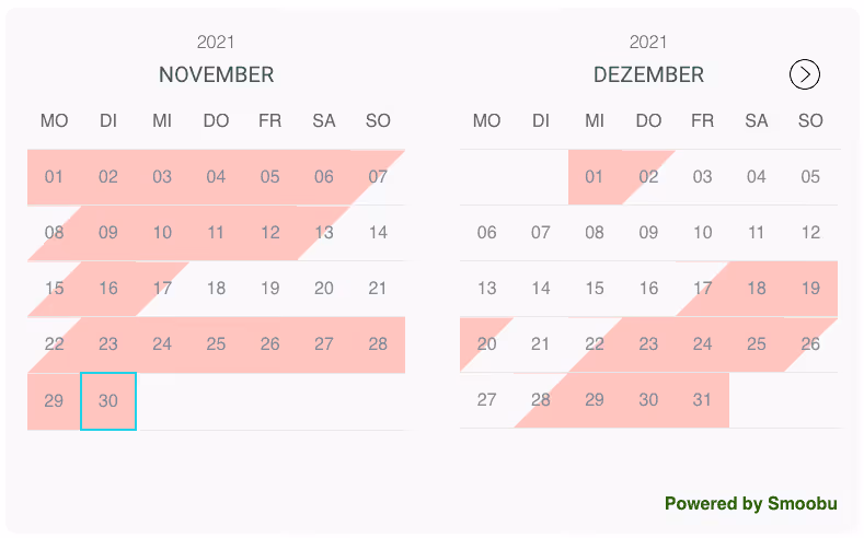 Belegungskalender Smoobu