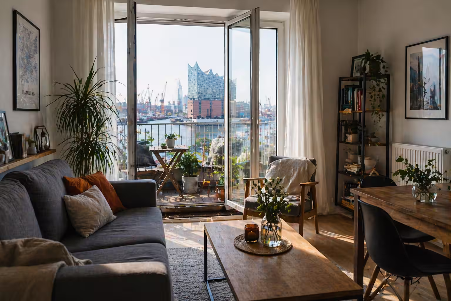 bild zeigt eine Hamburger Ferienwohnung mit Wohnraumschutznummer