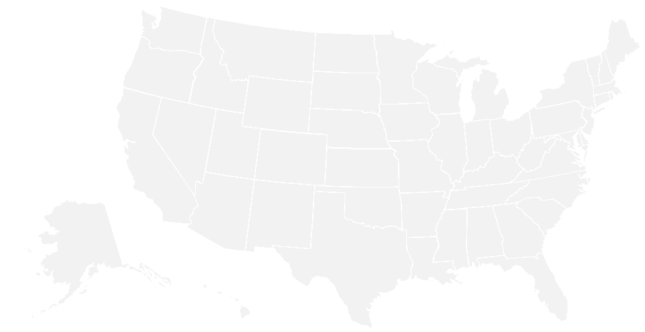Interactive map showing the 30 states where Ascendient has clients