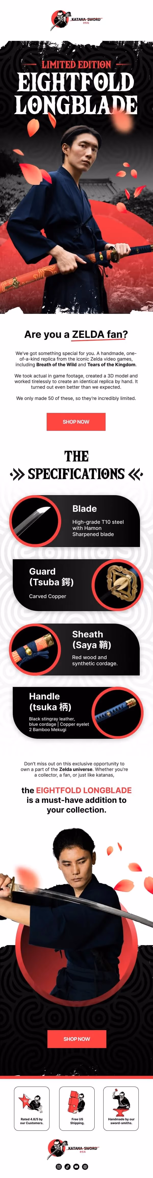 Katana Sword email design by Sunlo Consulting