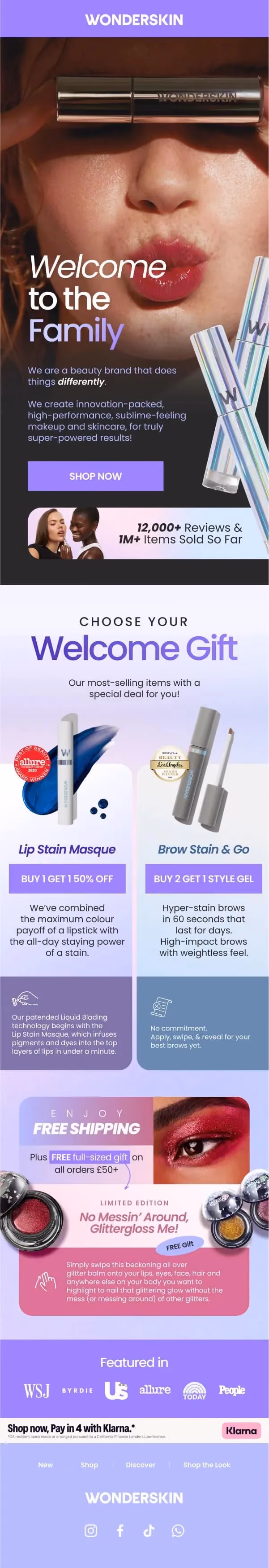 Wonder Skin email redesign by Sunlo Consulting