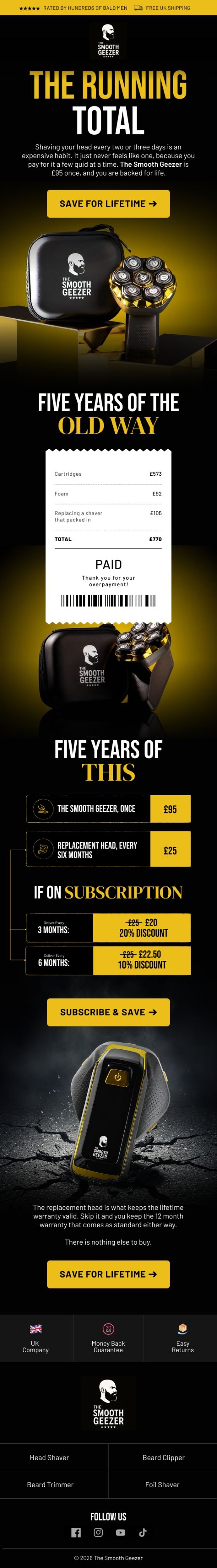 The Smooth Geezer email, 16 Aug: What It Actually Costs