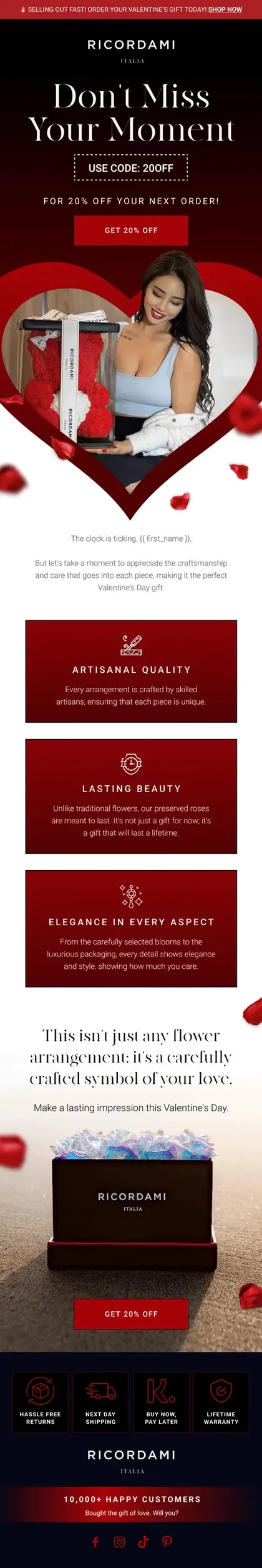 Abandoned checkout flow email design by Sunlo Consulting