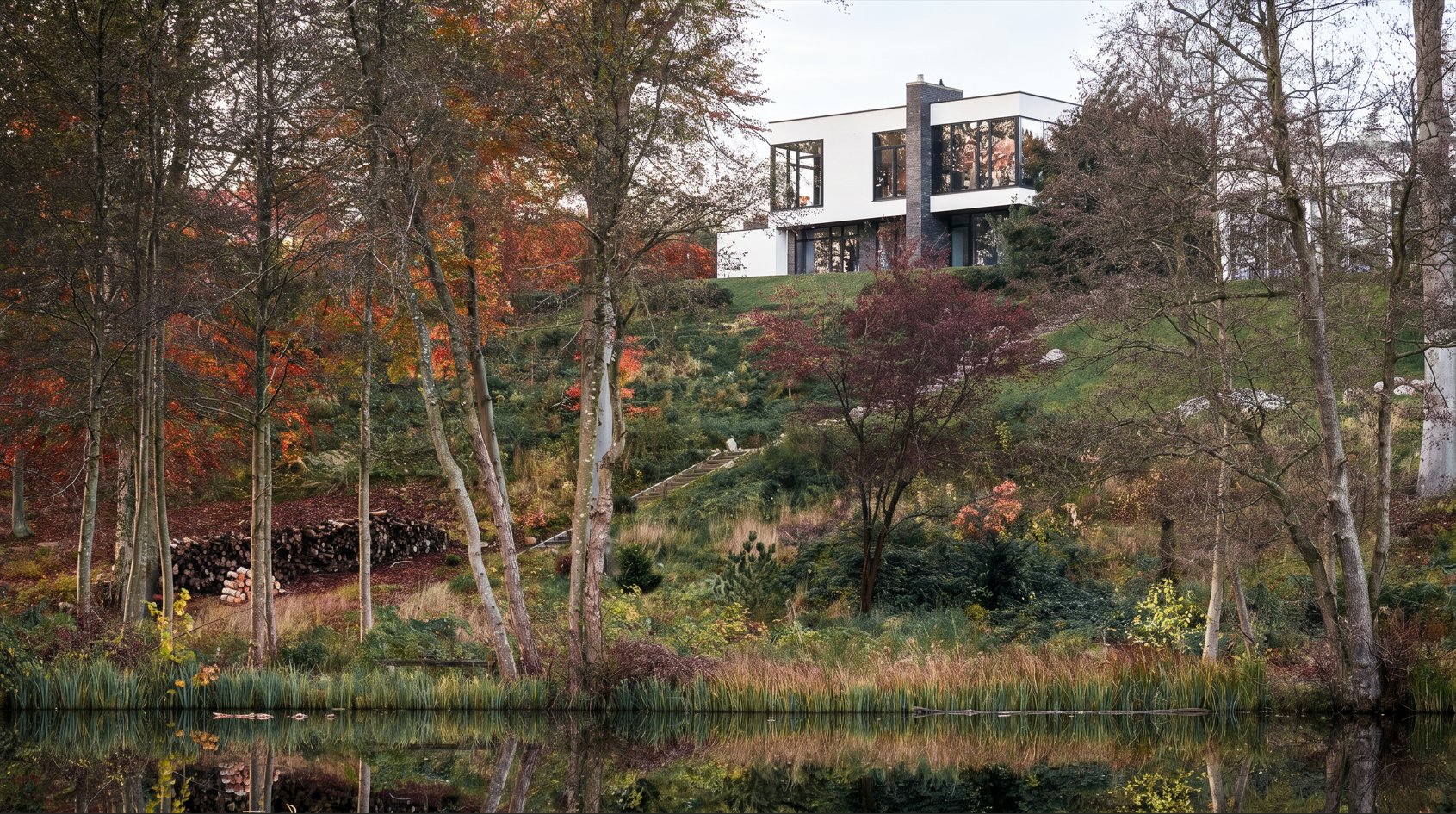 Billede af Dansk arkitekttegnet 2 plans villa af arkitektfirmaet m2plus.