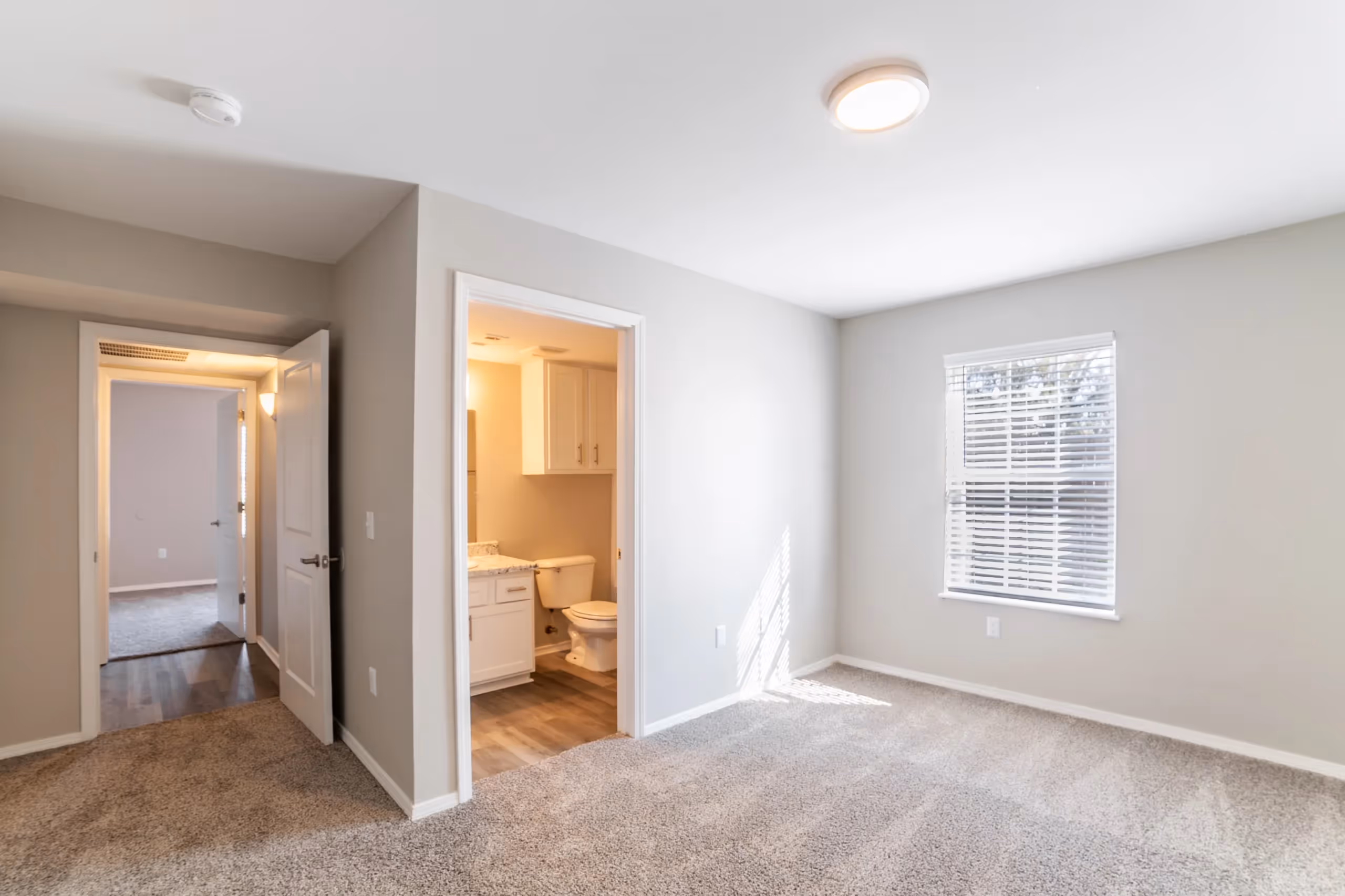 Empty master bedroom